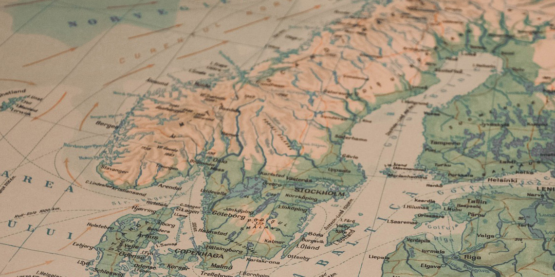 Karta över Sverige.
