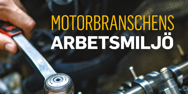 Omslaget till den nya broschyren Motorbranschens arbetsmiljö