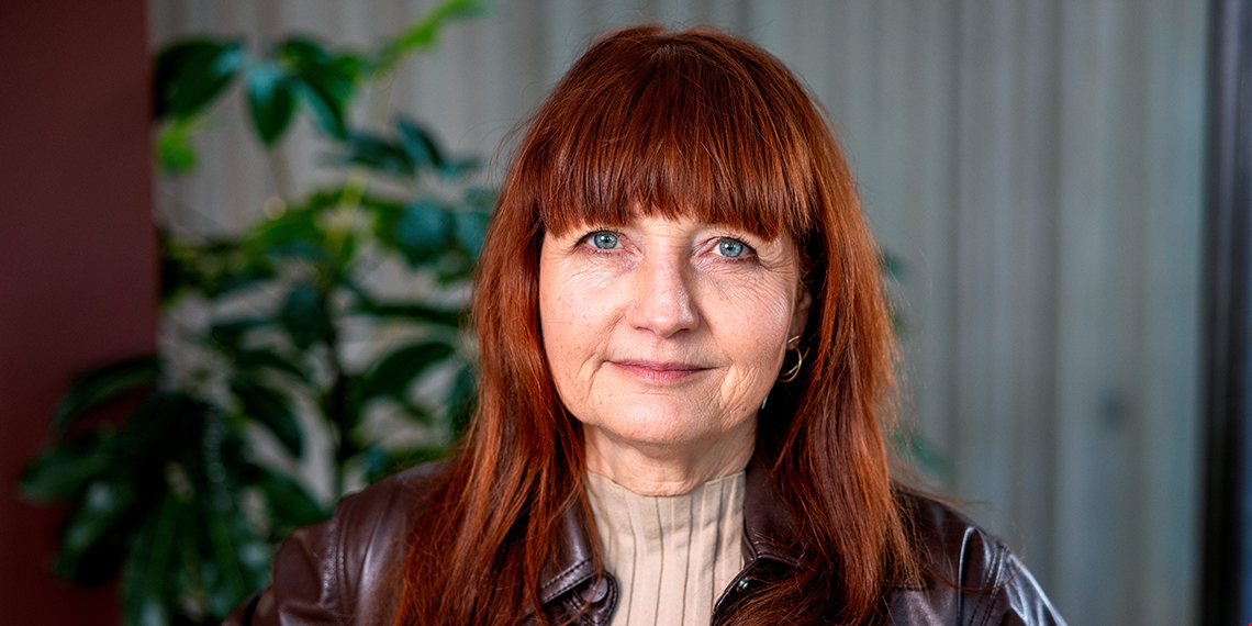 IF Metalls förbundsordförande Marie Nilsson tittar in i kameran.