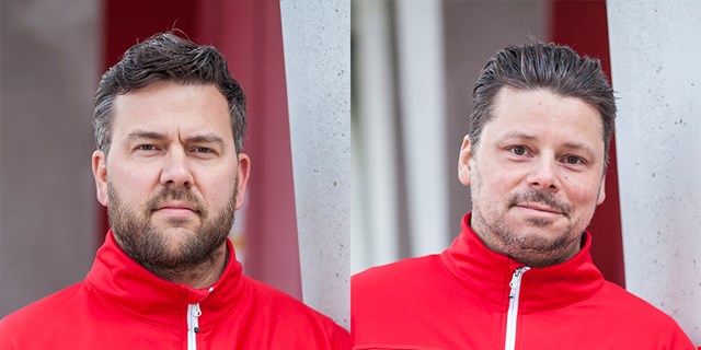 Collage av två porträttbilder.