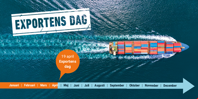 Bild på ett lastfartyg och under det en pil med kalender där 19 april är markerat.