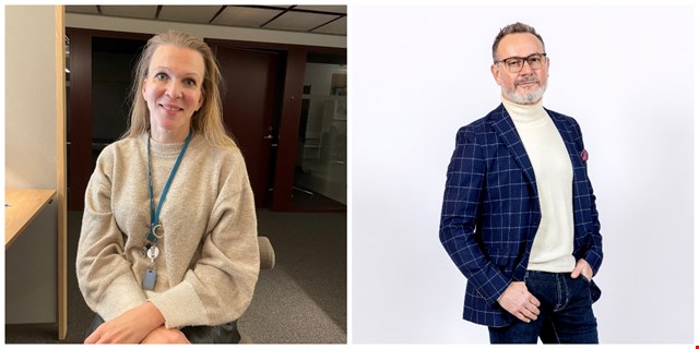 Bilden visar ett kollage där Anne Ronkainen är den till vänster och Darko Davidovic är till höger.