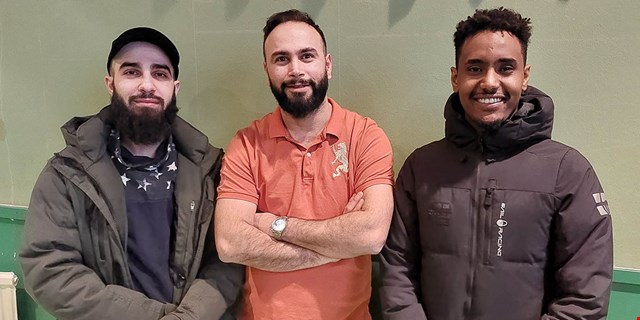 Hamza, Abdu och Mahmud var nöjda med medlemsutbildningen.